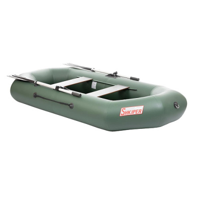 lodka shkiper 260 zelenii naduvnoe dno 1